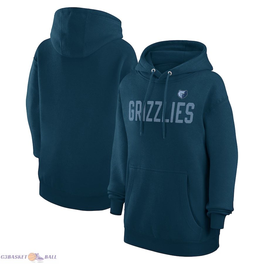 Women's Memphis Grizzlies G-III 4Her by Carl Banks Navy Dot Print Pullover Hoodie