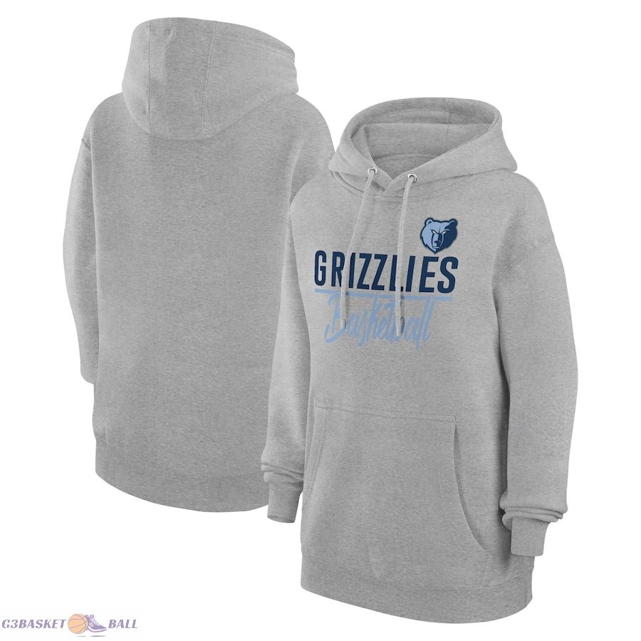 Women's Memphis Grizzlies G-III 4Her by Carl Banks Heather Gray Graphics Fleece Pullover Hoodie