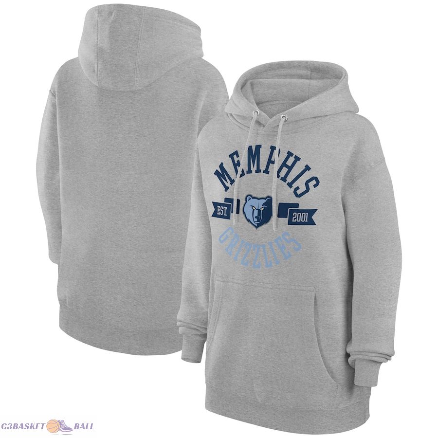 Women's Memphis Grizzlies G-III 4Her by Carl Banks Heather Gray City Pullover Hoodie