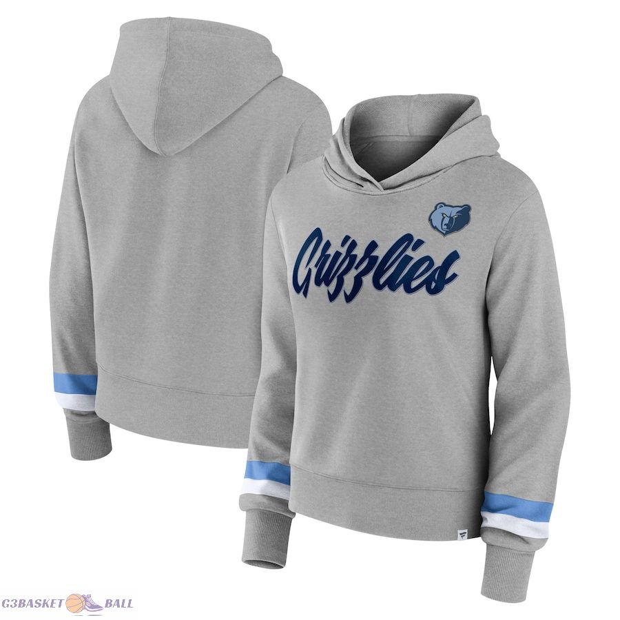 Women's Memphis Grizzlies Fanatics Heather Gray Halftime Pullover Hoodie