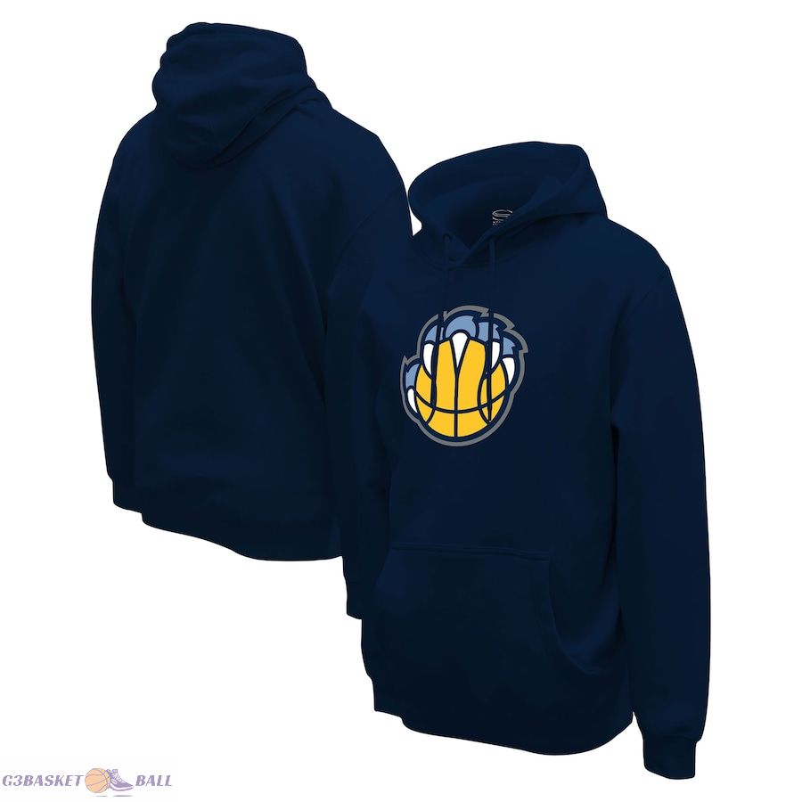 Unisex Memphis Grizzlies Stadium Essentials Navy Primary Logo Pullover Hoodie