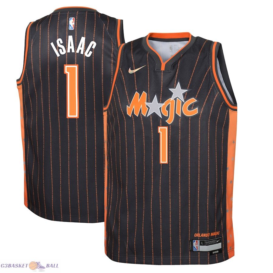 Youth Orlando Magic Jonathan Isaac Anthracite Swingman Jersey - City Edition