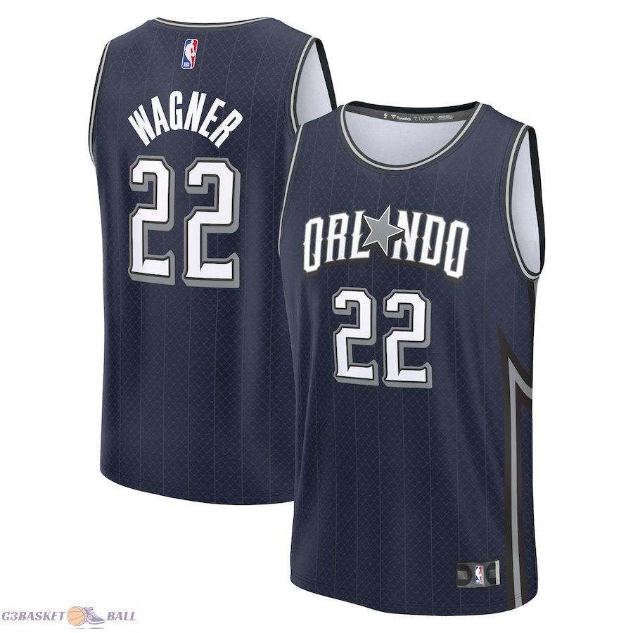 Youth Orlando Magic Franz Wagner Fanatics Navy Fast Break Jersey - City Edition