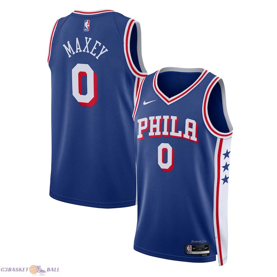 Unisex Philadelphia 76ers Tyrese Maxey Royal Swingman Jersey - Icon Edition