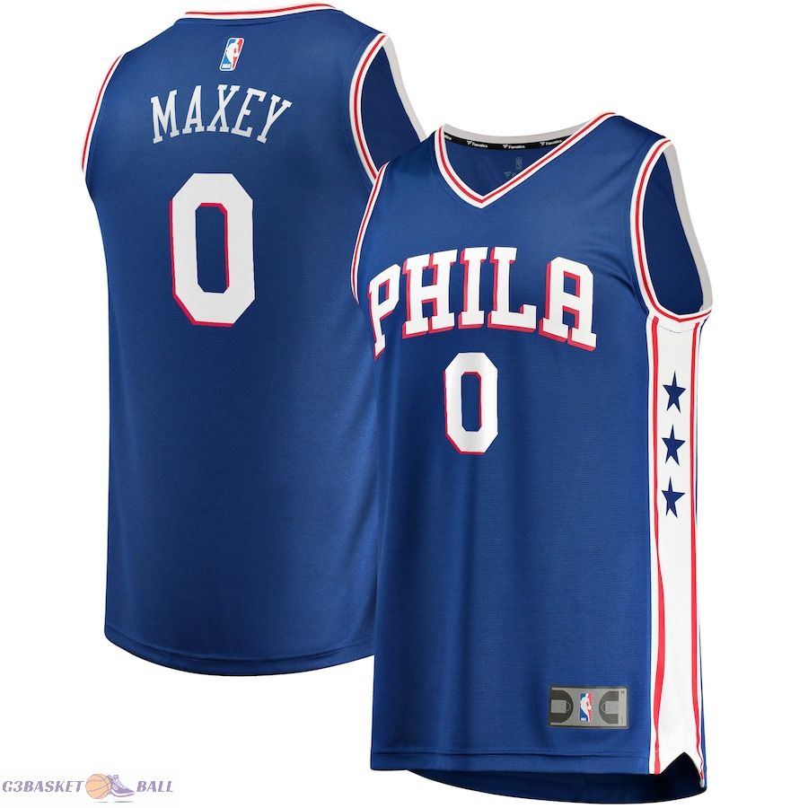 Men's Philadelphia 76ers Tyrese Maxey Fanatics Royal Fast Break Replica Jersey - Icon Edition