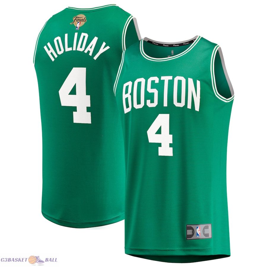 Men's Boston Celtics Jrue Holiday Fanatics Kelly Green 2024 NBA Finals Fast Break Replica Player Jersey - Icon Edition