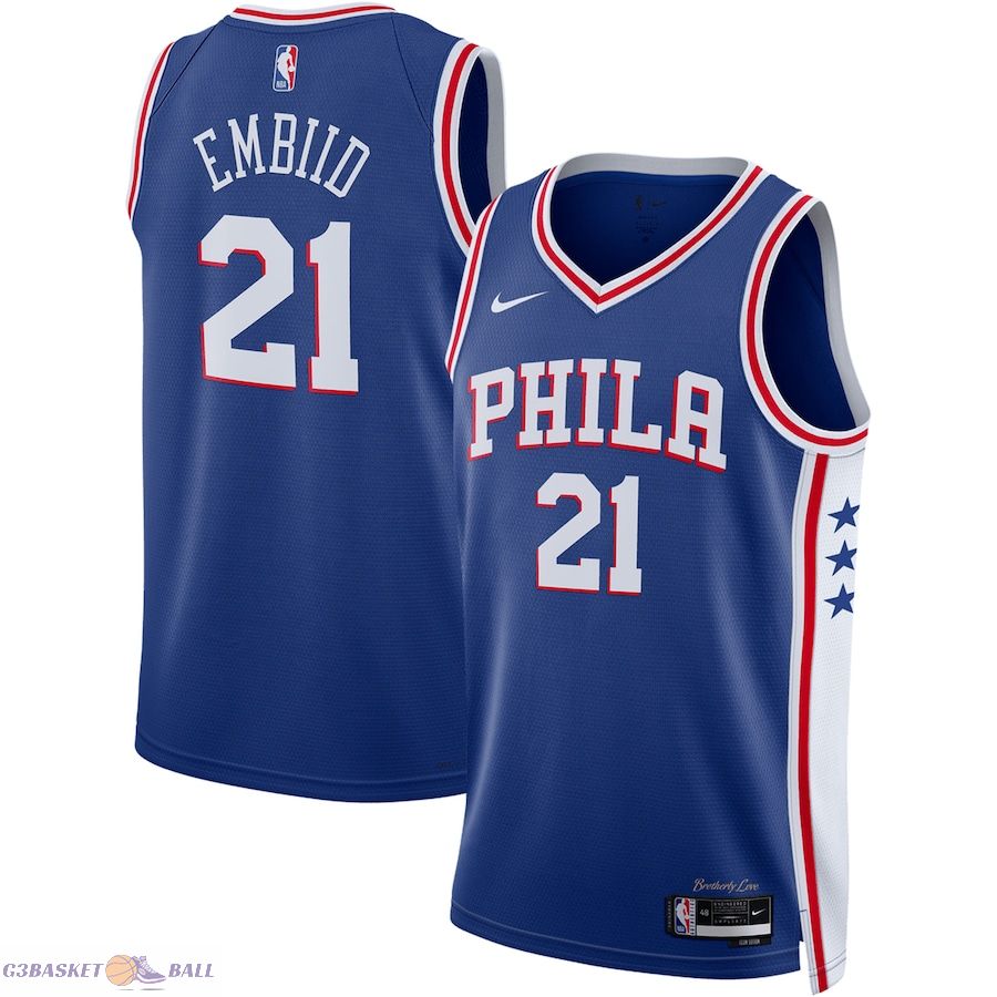 Unisex Philadelphia 76ers Joel Embiid Royal Swingman Jersey - Icon Edition