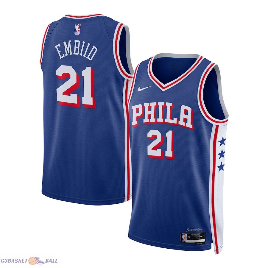 Unisex Philadelphia 76ers Joel Embiid Royal Swingman Jersey - Icon Edition