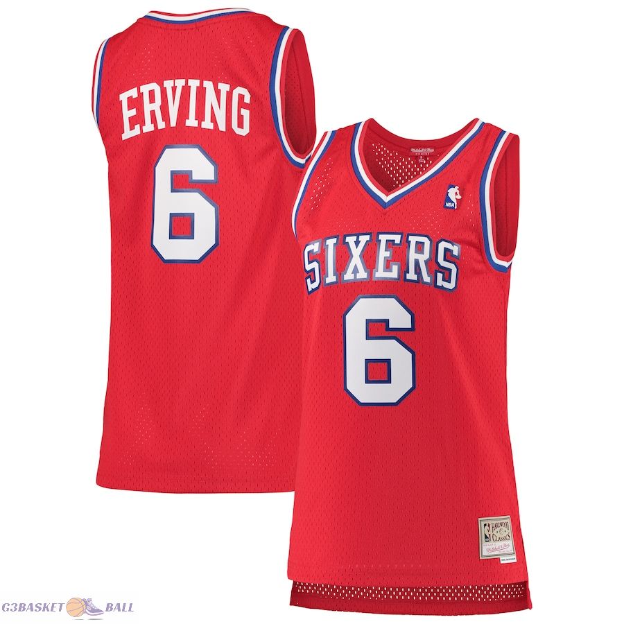 Women's Philadelphia 76ers Julius Erving Mitchell & Ness Red 1982/83 Hardwood Classics Swingman Jersey