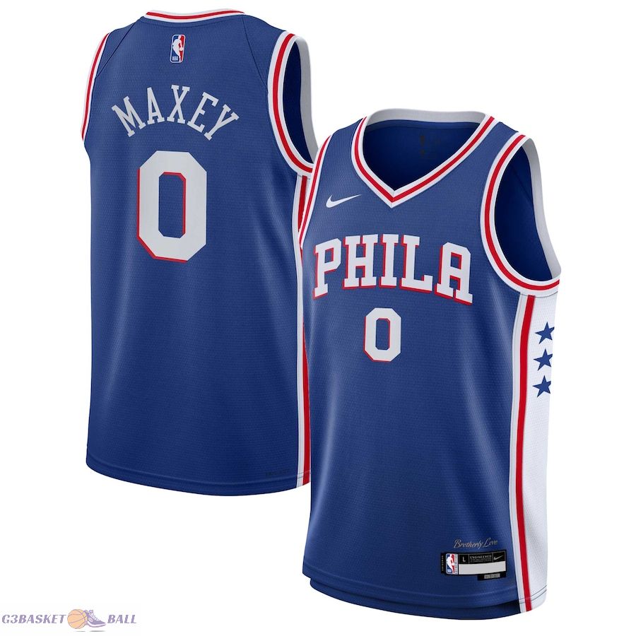 Youth Philadelphia 76ers Tyrese Maxey Royal Swingman Jersey - Icon Edition