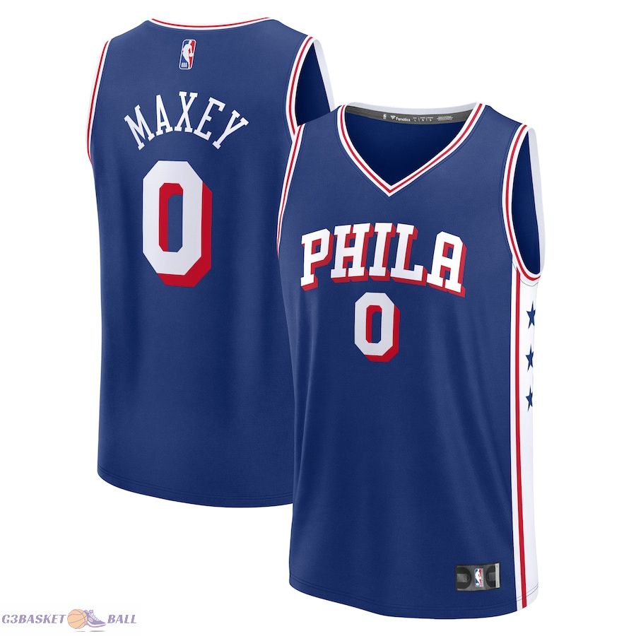 Youth Philadelphia 76ers Tyrese Maxey Fanatics Royal Fast Break Replica Player Jersey - Icon Edition