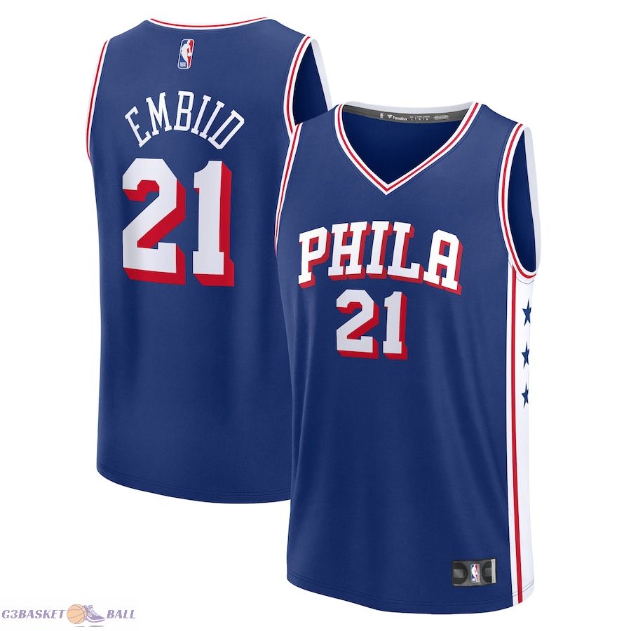 Youth Philadelphia 76ers Joel Embiid Fanatics Royal Fast Break Replica Player Jersey - Icon Edition