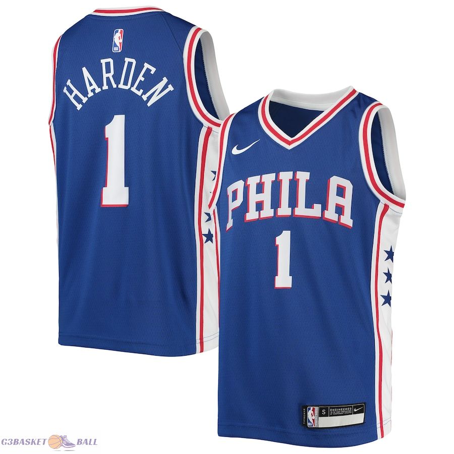 Youth Philadelphia 76ers James Harden Royal Swingman Jersey - Icon Edition