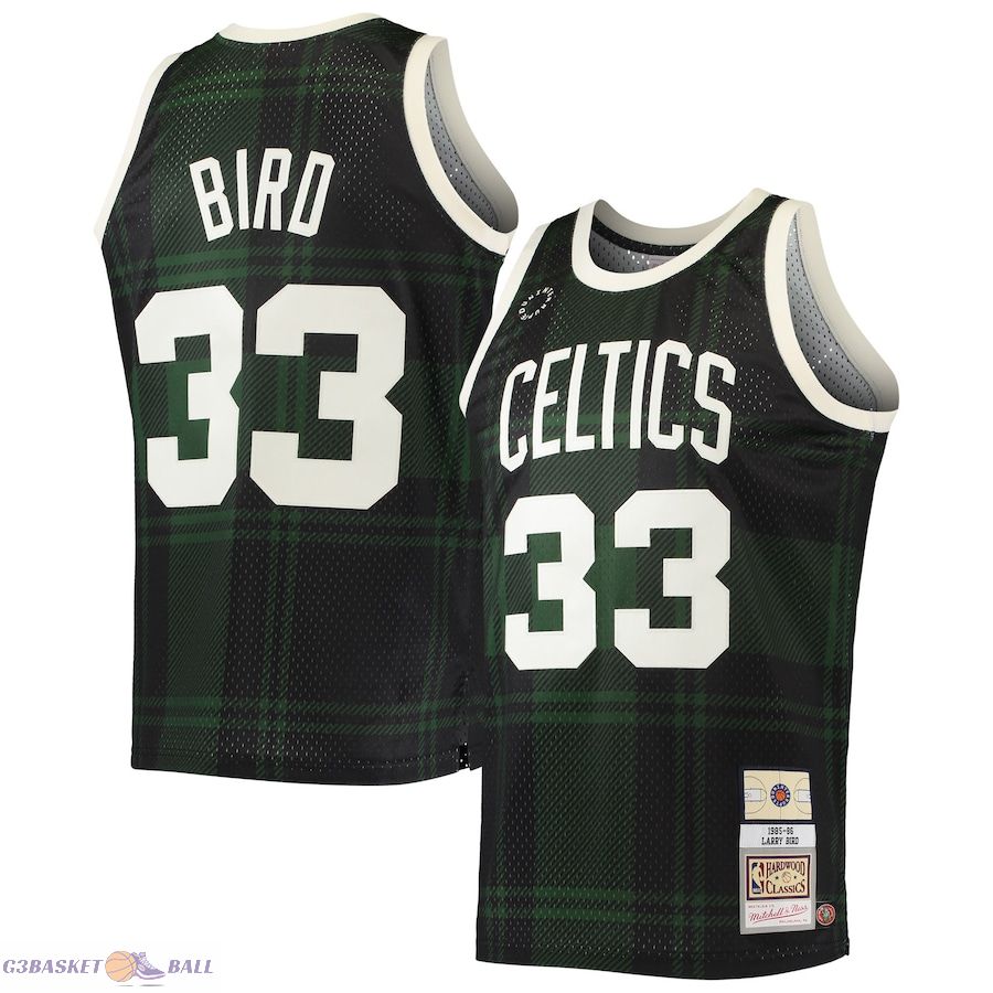 Men's Boston Celtics Larry Bird Mitchell & Ness Black 1985/86 Hardwood Classics Uninterrupted Swingman Jersey