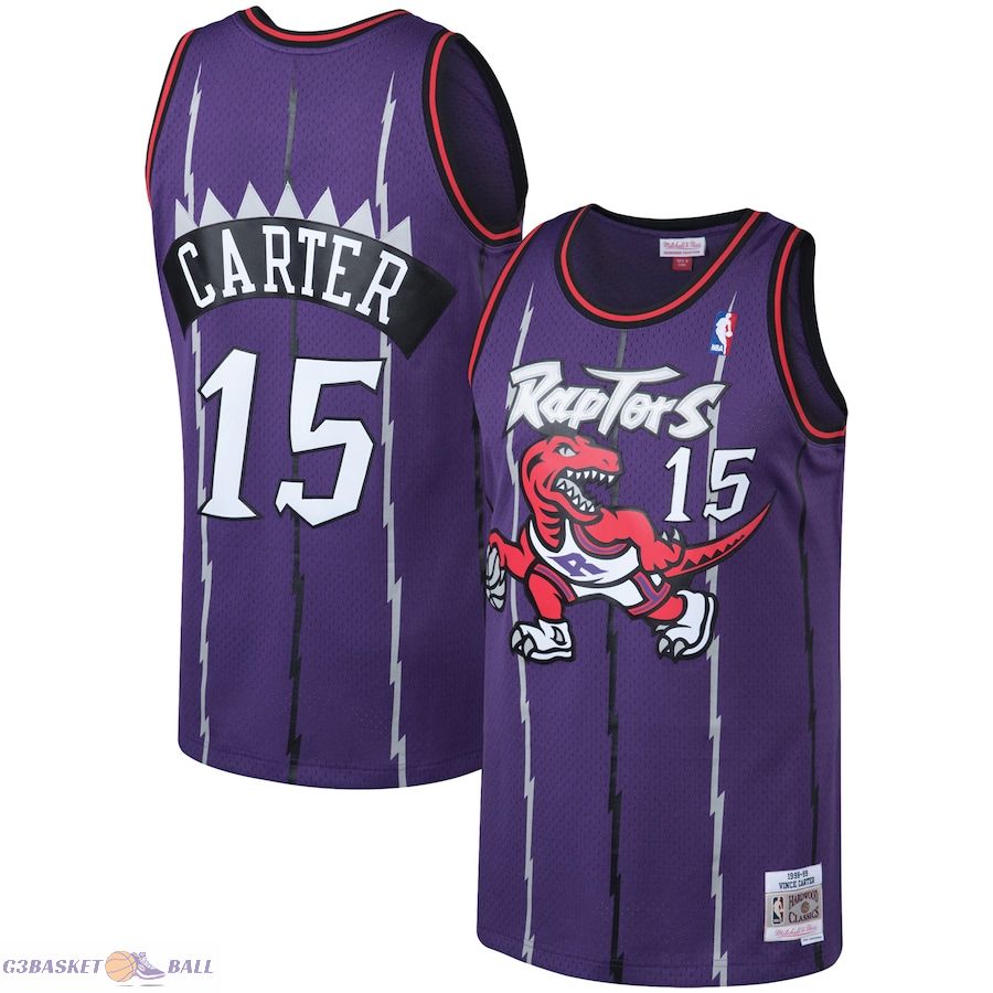 Men's Toronto Raptors Vince Carter Mitchell & Ness Purple 1998/99 Big & Tall Hardwood Classics Swingman Jersey