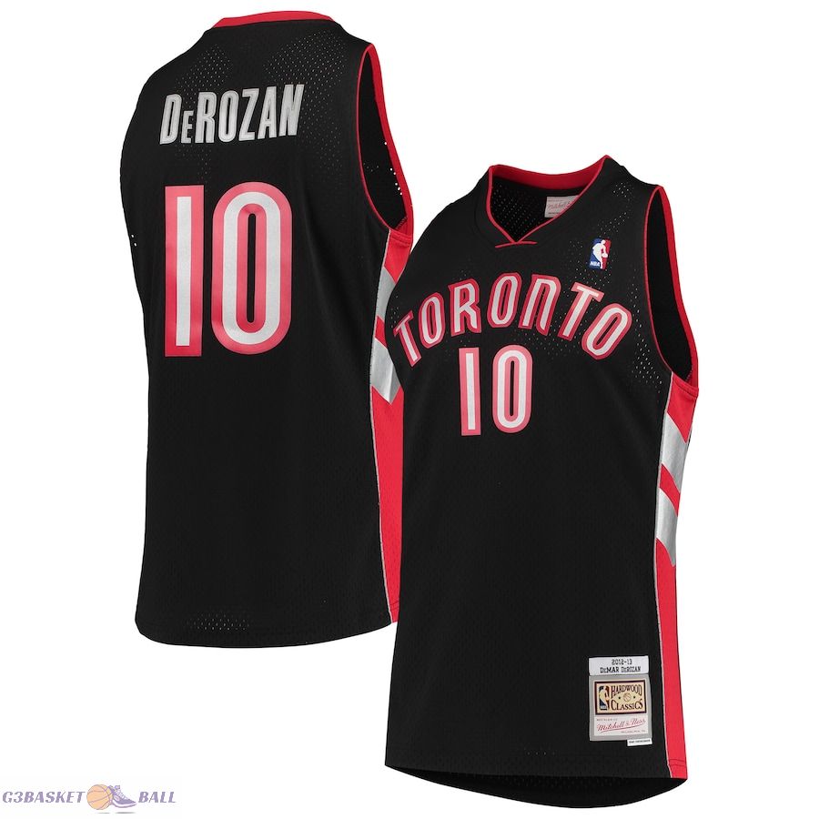 Men's Toronto Raptors DeMar DeRozan Mitchell & Ness Black 2001/02 Hardwood Classics Swingman Jersey