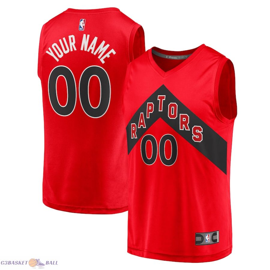 Men's Toronto Raptors Fanatics Red Fast Break Replica Custom Jersey - Icon Edition