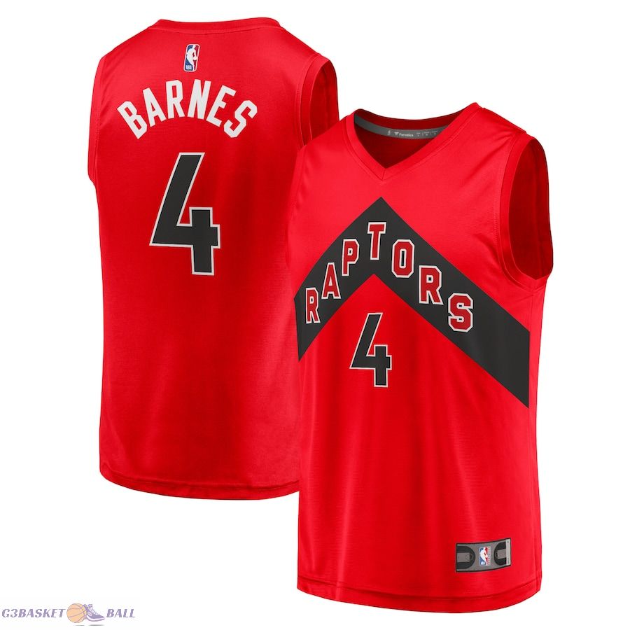 Men's Toronto Raptors Scottie Barnes Fanatics Red Fast Break Replica Jersey - Icon Edition