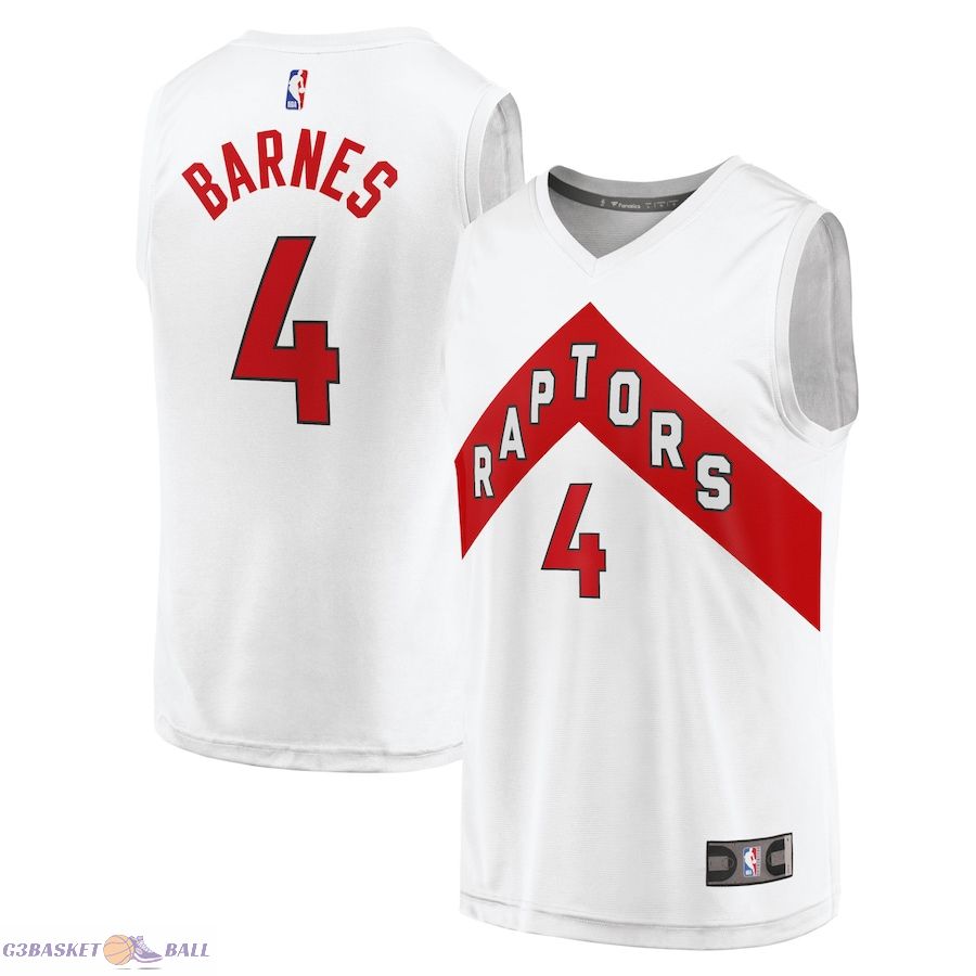 Men's Toronto Raptors Scottie Barnes Fanatics White Fast Break Replica Jersey - Association Edition