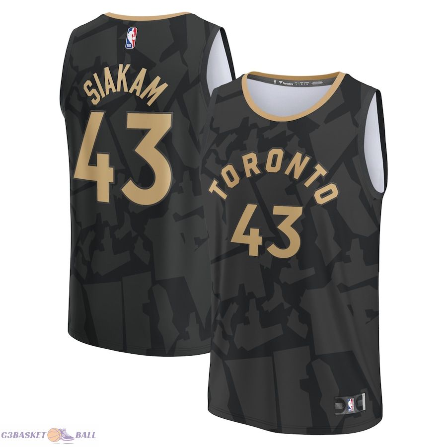 Men's Toronto Raptors Pascal Siakam Fanatics Black Fastbreak Jersey - City Edition