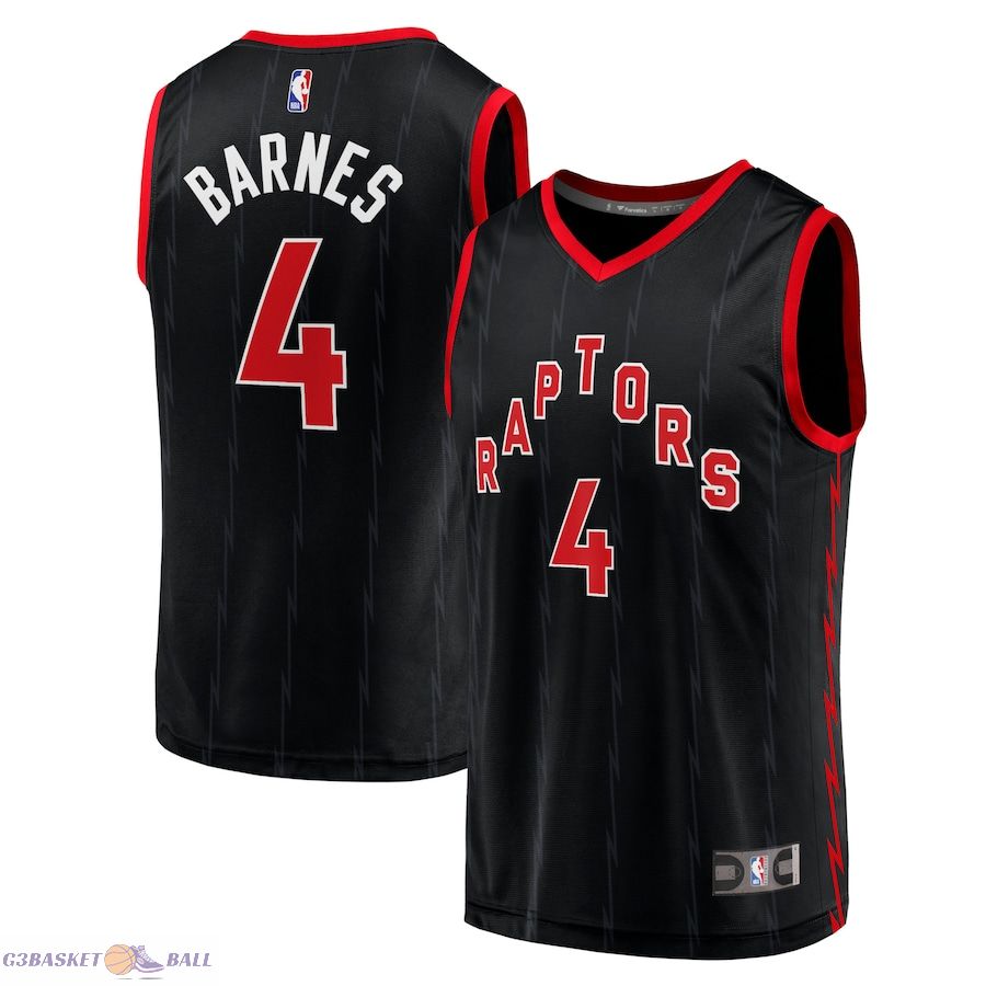 Men's Toronto Raptors Scottie Barnes Fanatics Black Fast Break Replica Player Jersey - Statement Edition