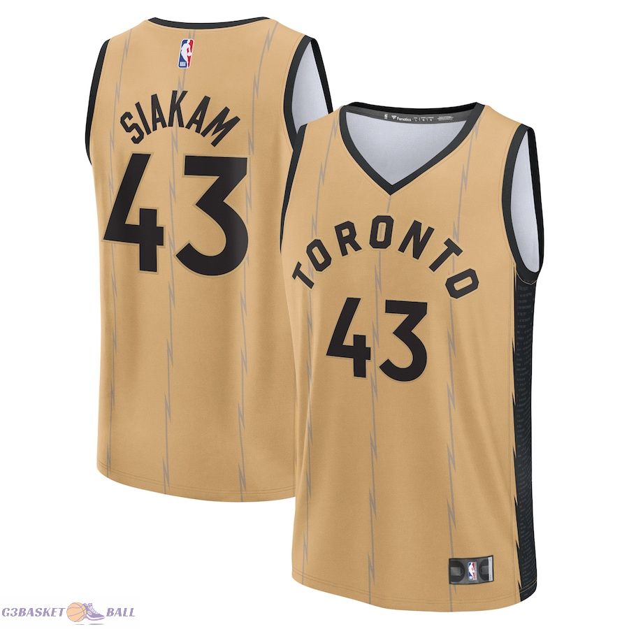 Men's Toronto Raptors Pascal Siakam Fanatics Gold Fast Break Jersey - City Edition