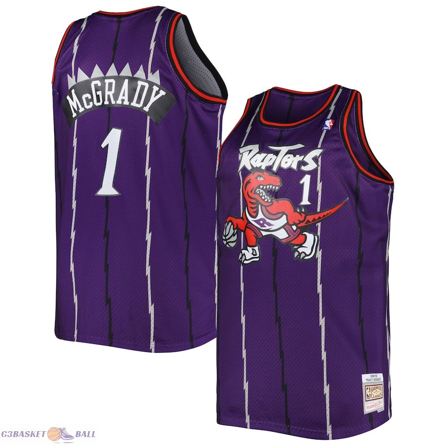 Men's Toronto Raptors Tracy McGrady Mitchell & Ness Purple Big & Tall Hardwood Classics 1998/99 Swingman Jersey