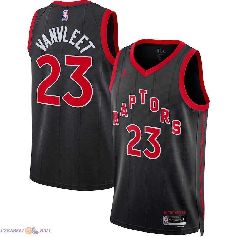 Unisex Toronto Raptors Fred VanVleet Jordan Brand Black Swingman Jersey - Statement Edition