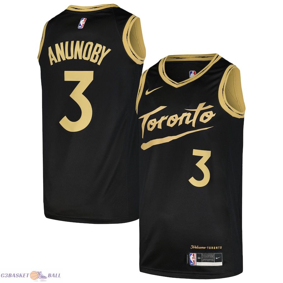 Men's Toronto Raptors OG Anunoby Black Swingman Player Jersey - City Edition