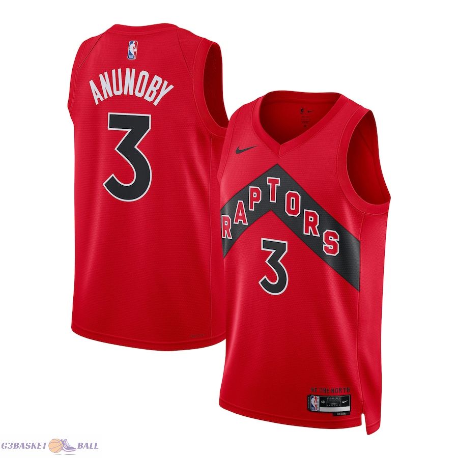 Unisex Toronto Raptors OG Anunoby Red Swingman Jersey - Icon Edition