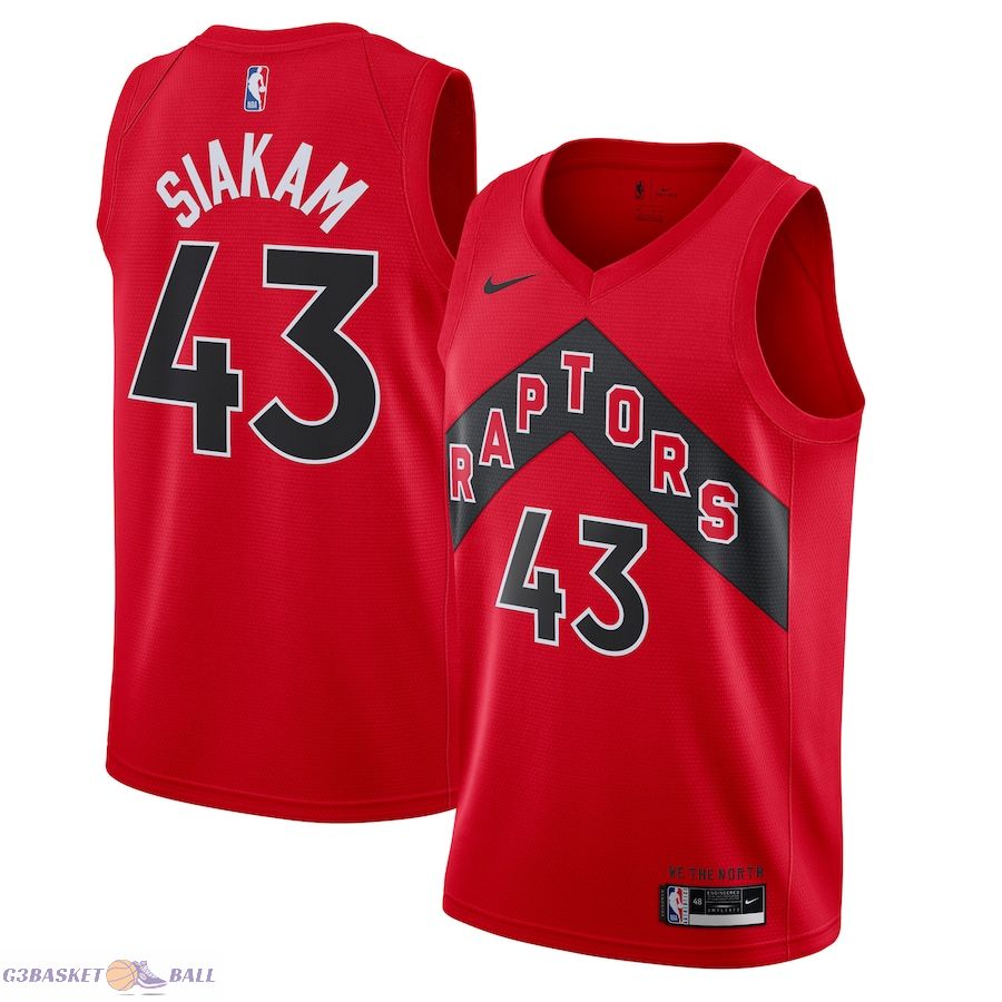 Men's Toronto Raptors Pascal Siakam Red 2020/21 Icon Swingman Jersey