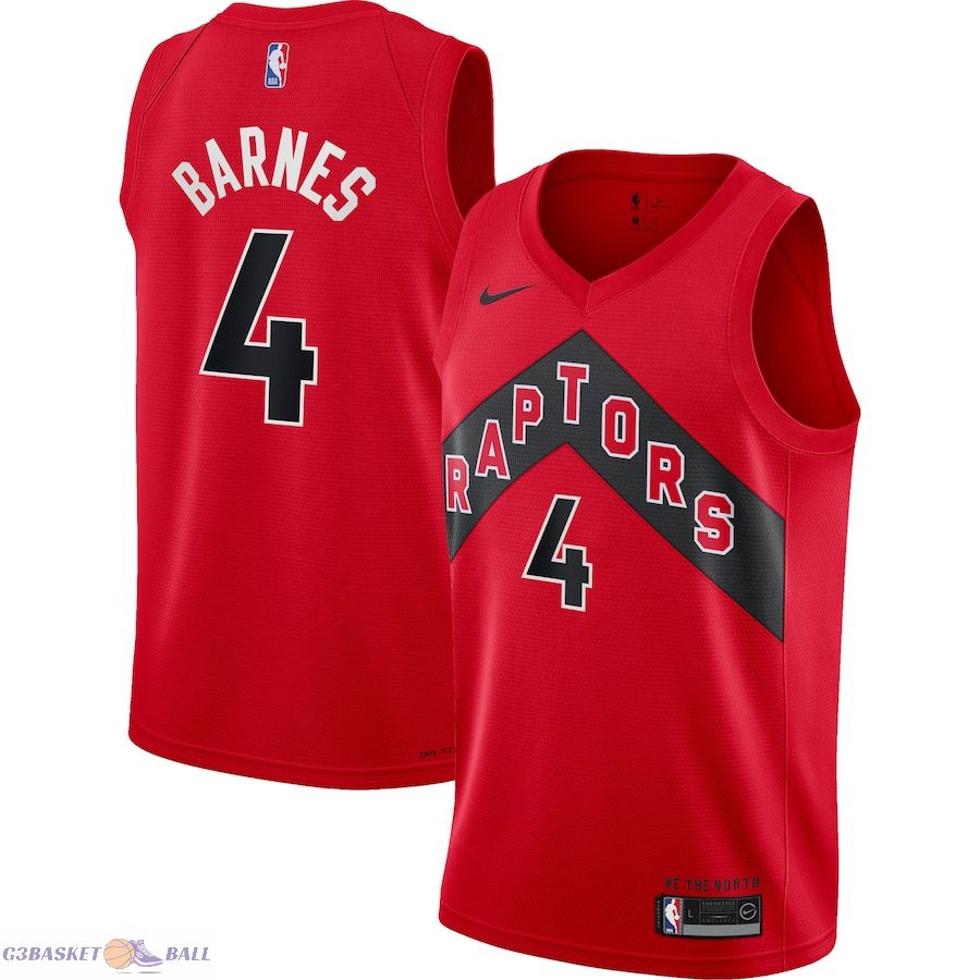 Youth Toronto Raptors Scottie Barnes Red Swingman Jersey - Icon Edition