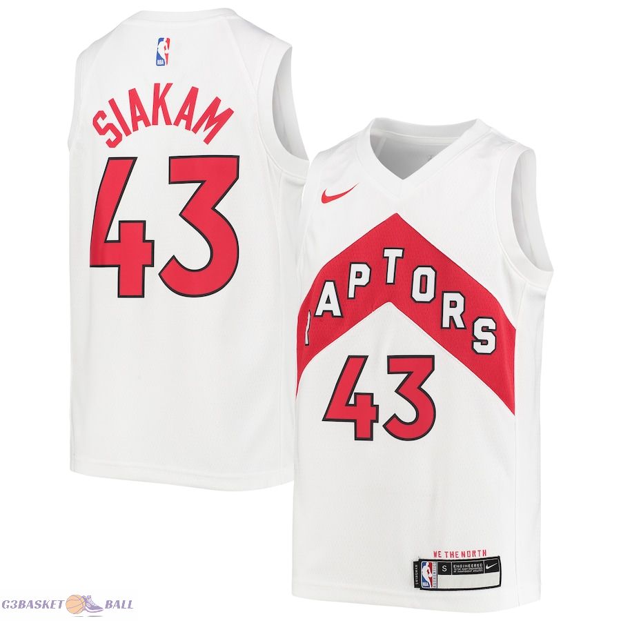 Youth Toronto Raptors Pascal Siakam White Swingman Jersey - Association Edition