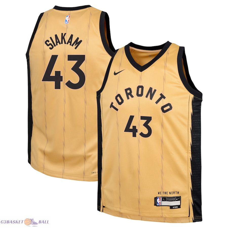 Youth Toronto Raptors Pascal Siakam Gold Swingman Replica Jersey - City Edition