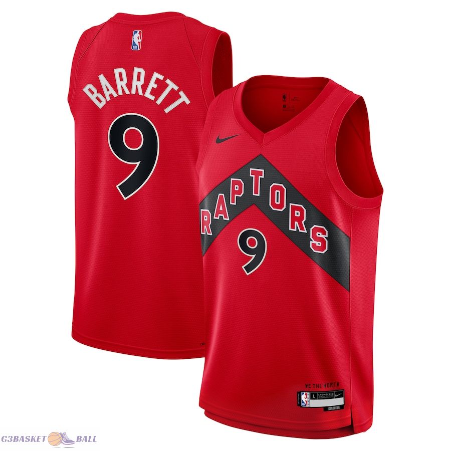 Youth Toronto Raptors RJ Barrett Red Swingman Jersey - Icon Edition