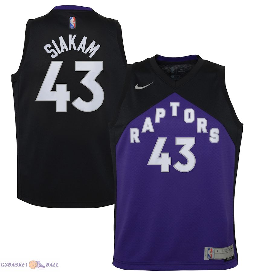 Youth Toronto Raptors Pascal Siakam Black/Purple 2020/21 Swingman Player Jersey - Earned Edition