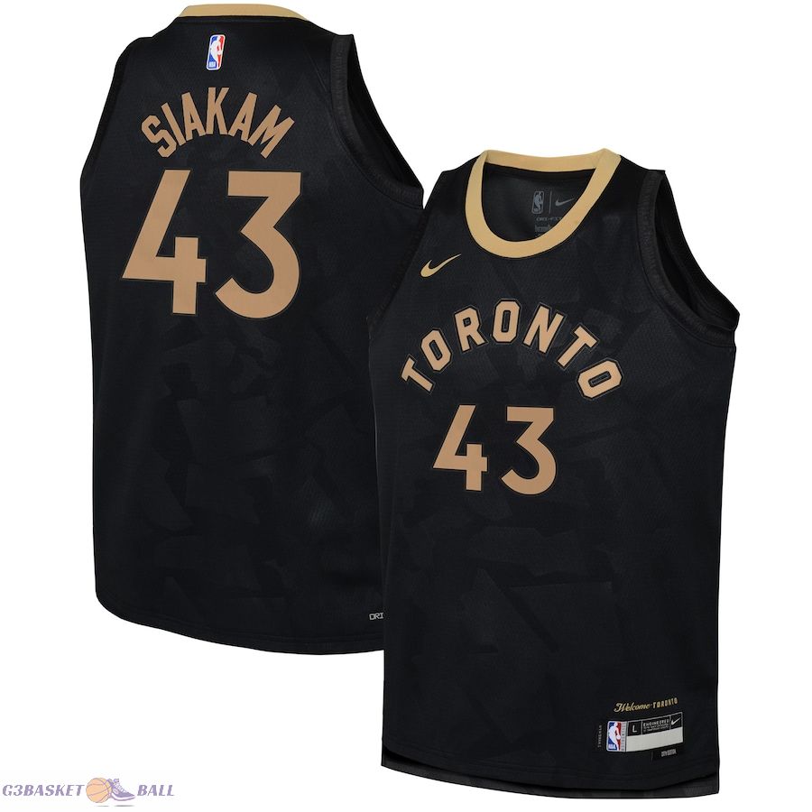 Youth Toronto Raptors Pascal Siakam Black 2022/23 Swingman Jersey - City Edition