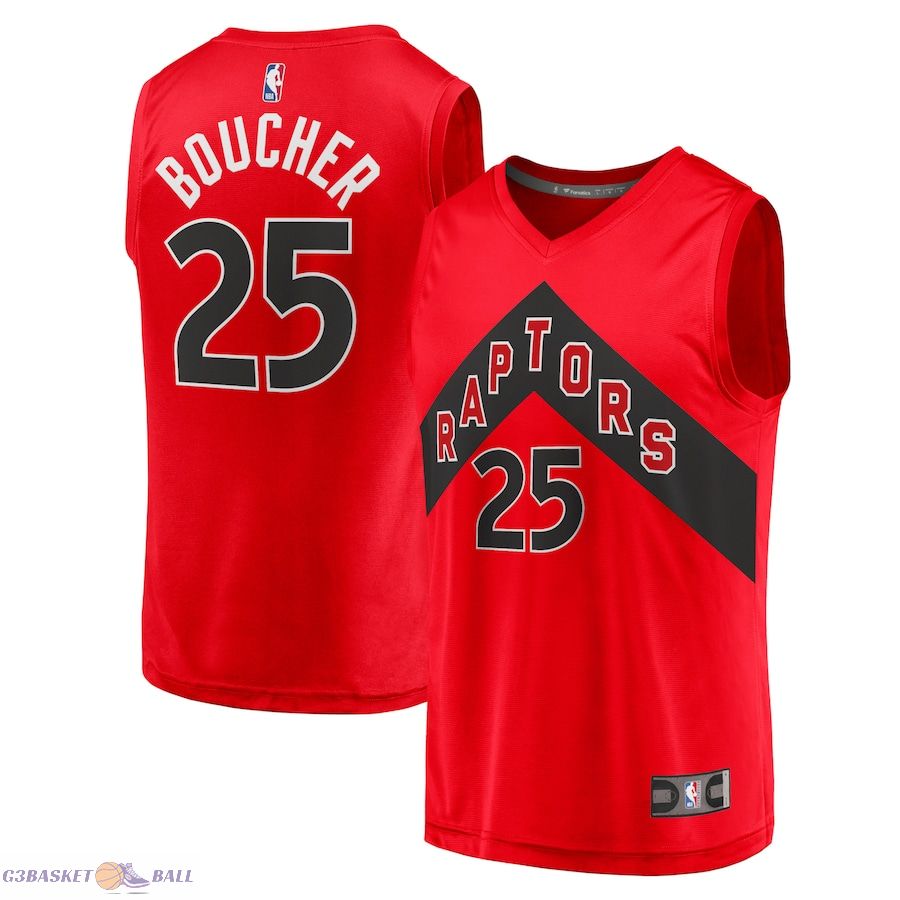 Youth Toronto Raptors Chris Boucher Fanatics Red Fast Break Replica Jersey - Icon Edition