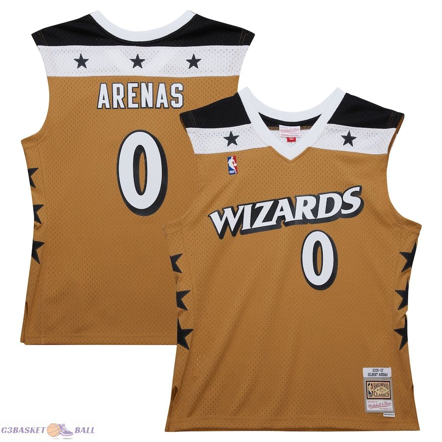 Men's Washington Wizards Gilbert Arenas Mitchell & Ness Gold 2006/07 Hardwood Classics Swingman Jersey