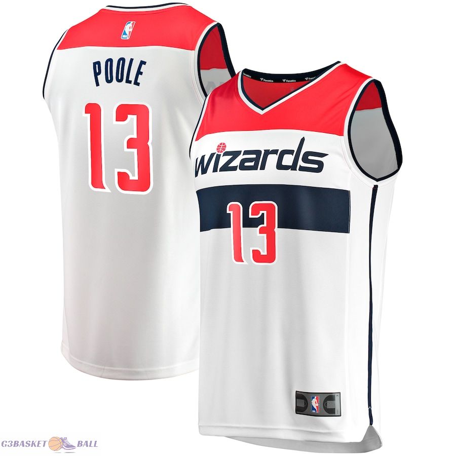 Men's Washington Wizards Jordan Poole Fanatics White Fast Break Player Jersey - Association