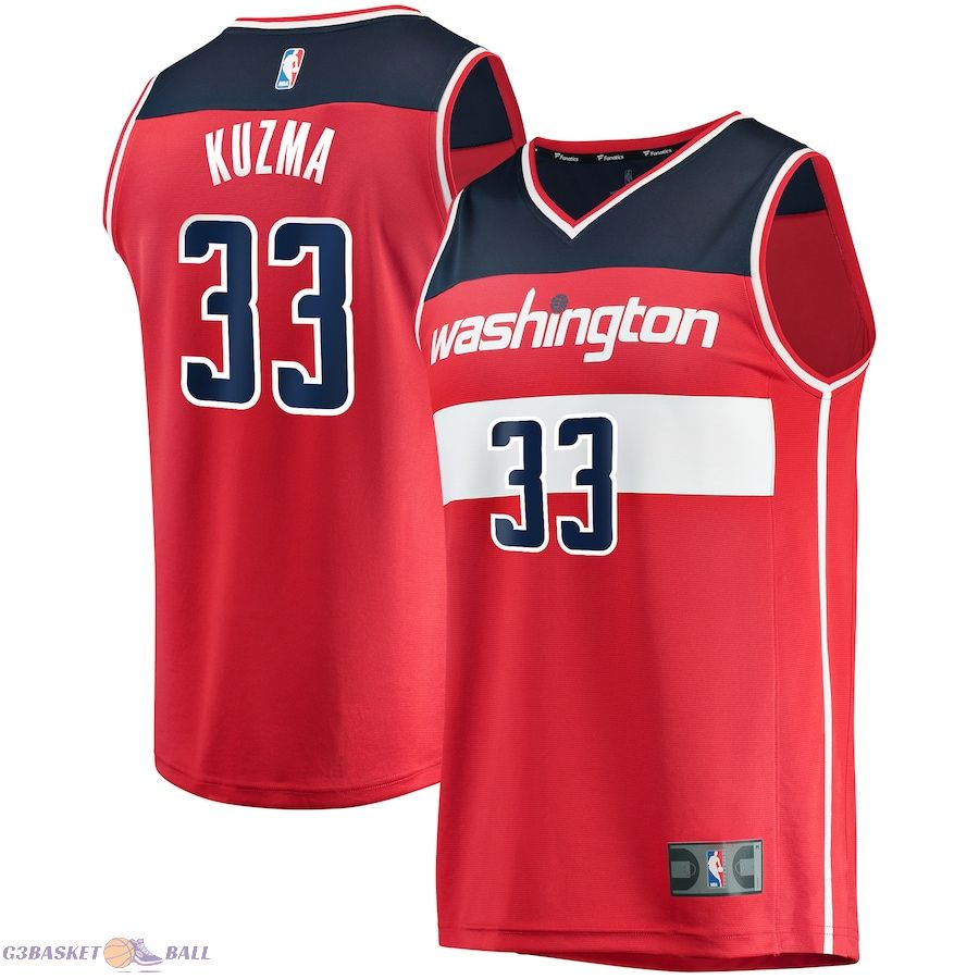 Men's Washington Wizards Kyle Kuzma Fanatics Red Fast Break Replica Jersey - Icon Edition