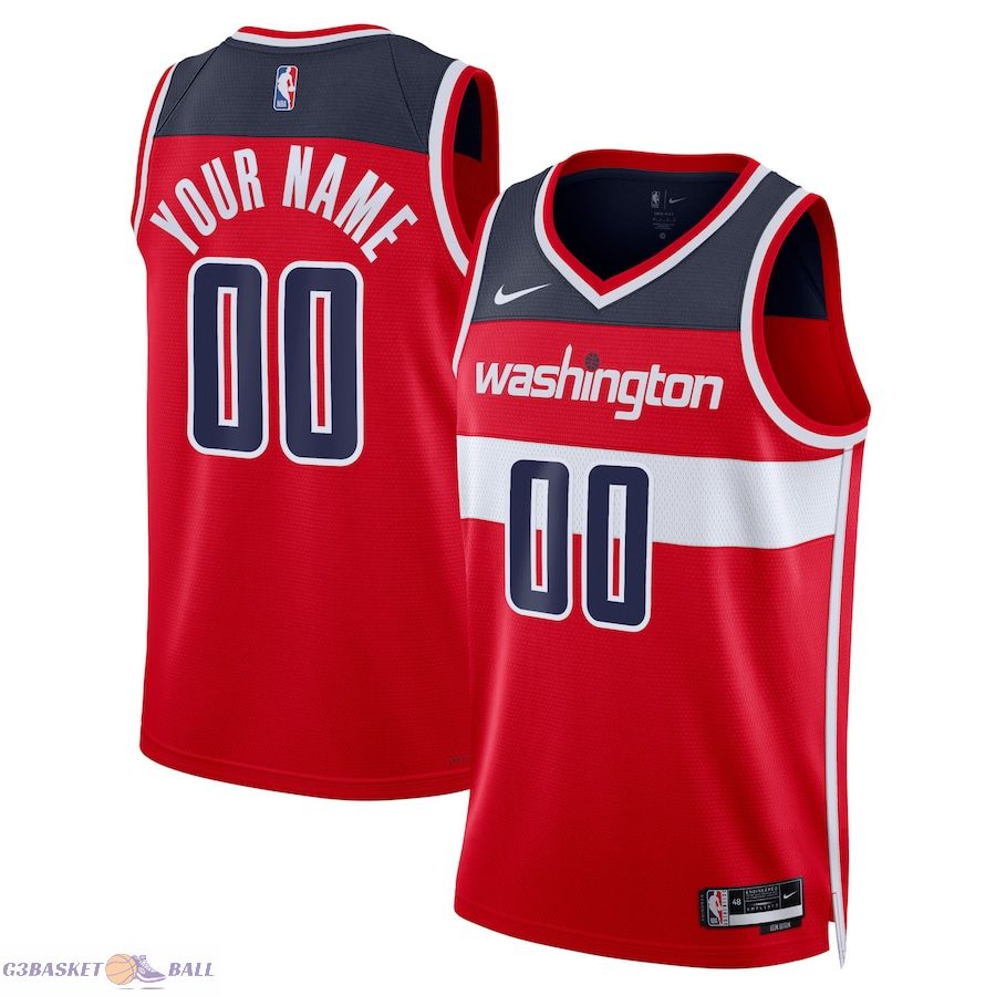 Unisex Washington Wizards Red Swingman Custom Jersey - Icon Edition