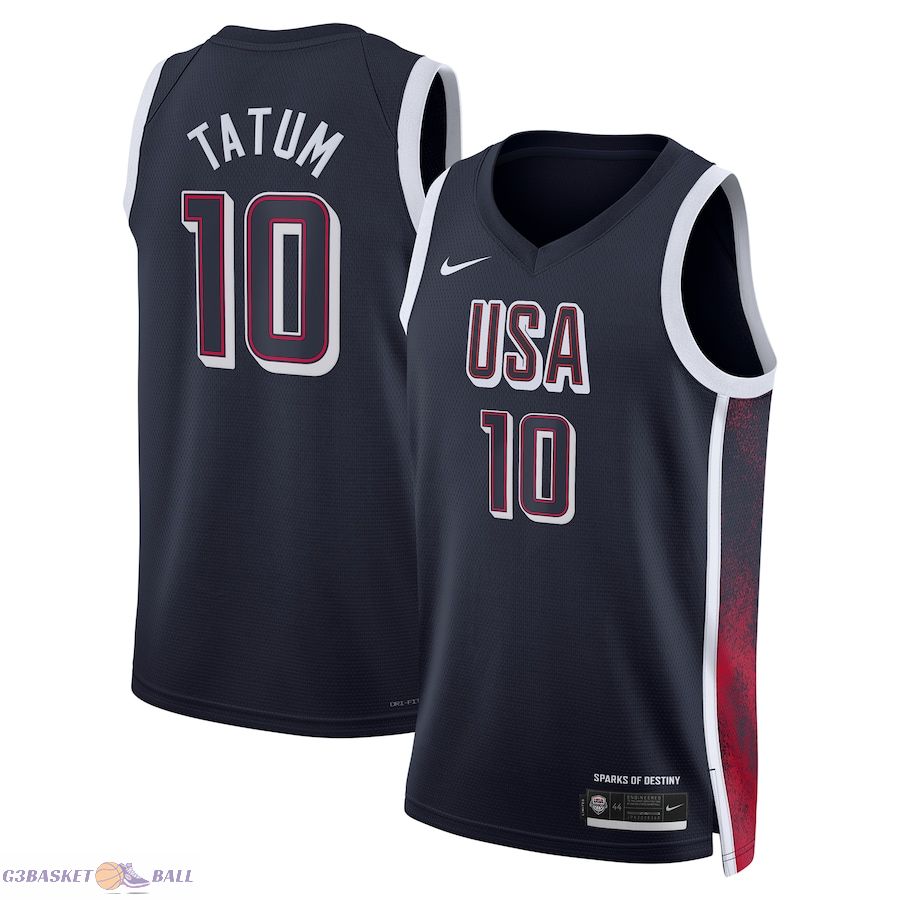 Unisex Men's USA Basketball Jayson Tatum Navy 2024 Swingman Player Jersey