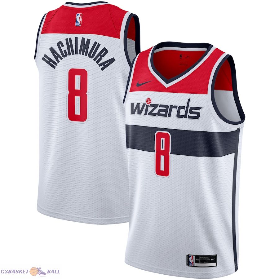 Men's Washington Wizards Rui Hachimura White 2020/21 Swingman Jersey - Association Edition