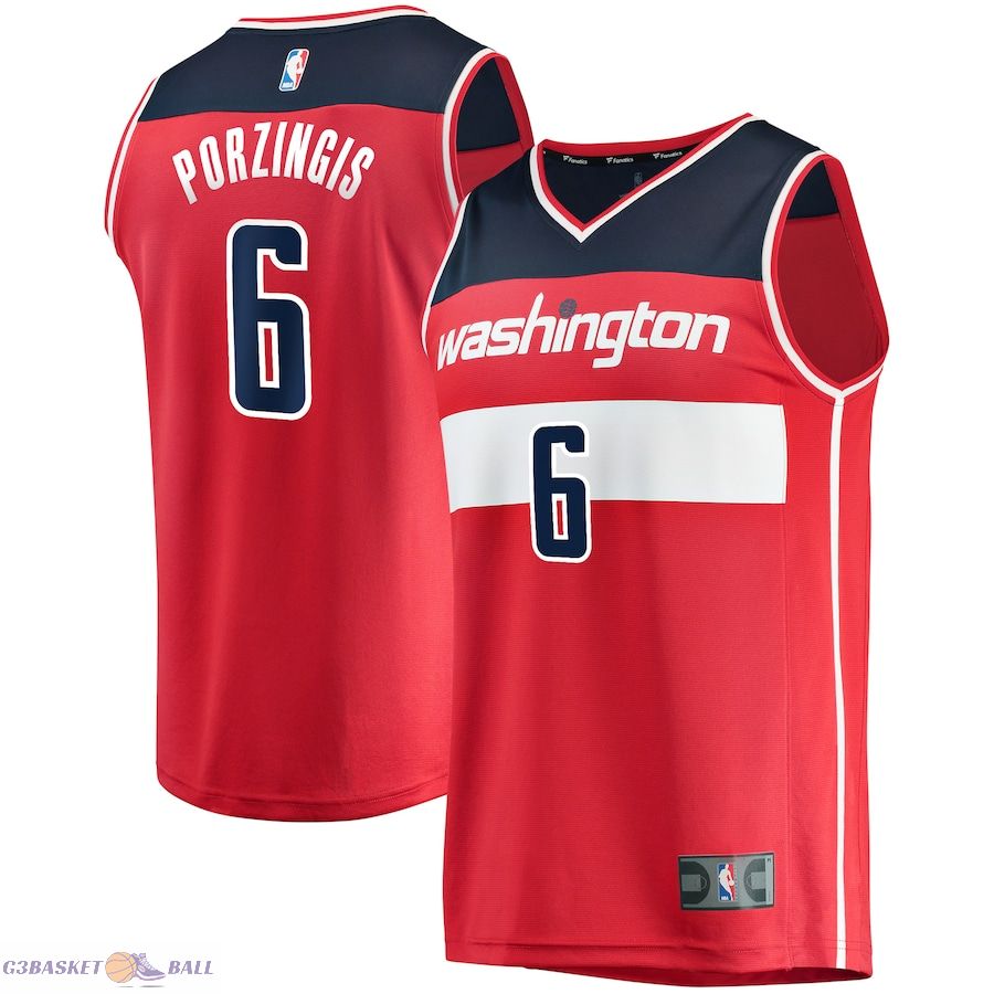 Men's Washington Wizards Kristaps Porzingis Fanatics Red Fast Break Replica Jersey - Icon Edition