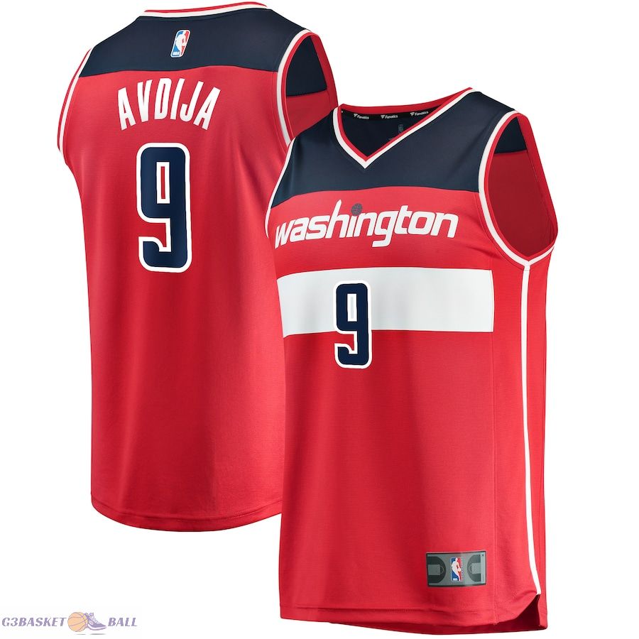 Men's Washington Wizards Deni Avdija Fanatics Red 2020 NBA Draft First Round Pick Fast Break Replica Jersey - Icon Edition