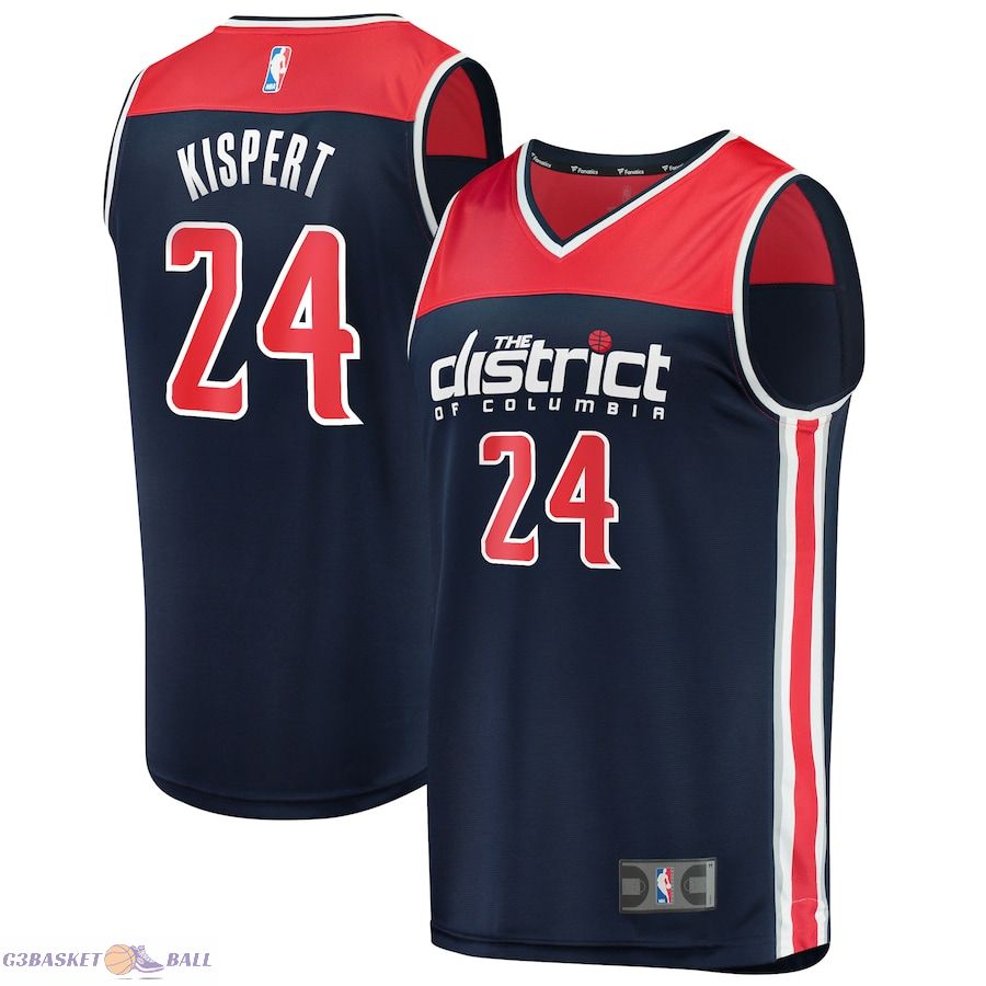 Men's Washington Wizards Corey Kispert Fanatics Navy Fast Break Replica Player Jersey - Statement Edition