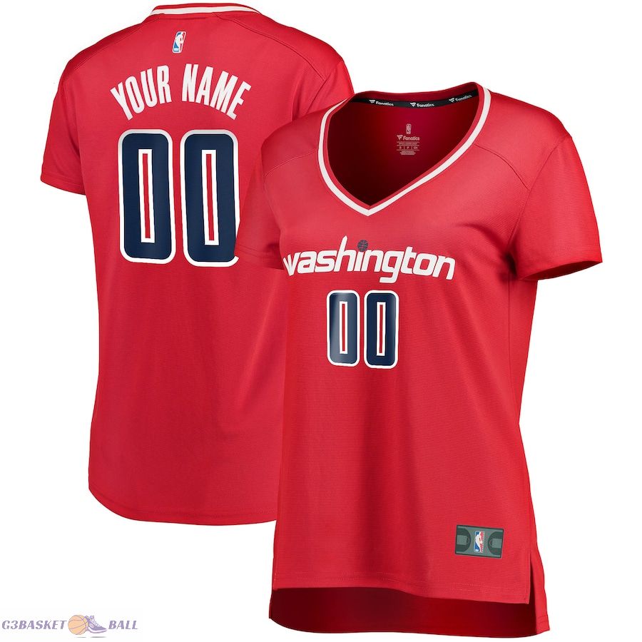 Women's Washington Wizards Fanatics Red Fast Break Custom Jersey - Icon Edition