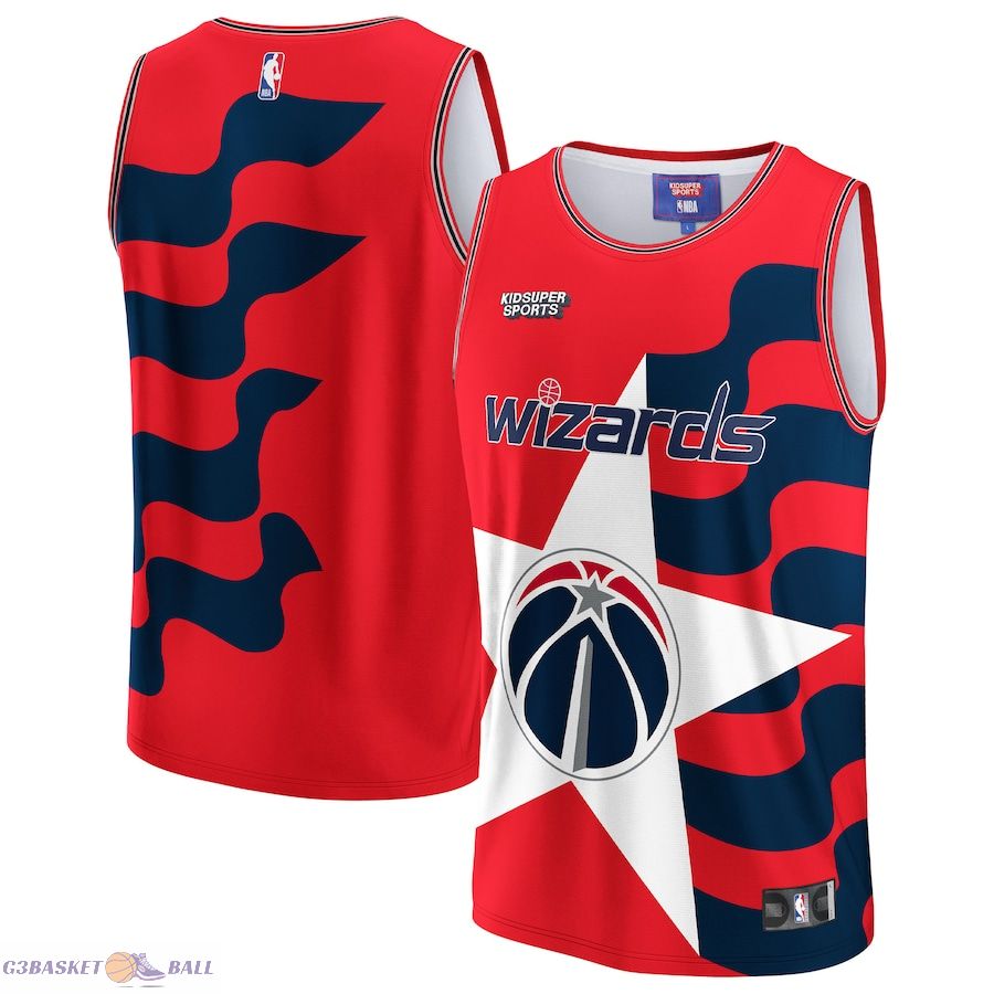 Unisex Washington Wizards NBA & KidSuper Studios by Fanatics Red Hometown Jersey