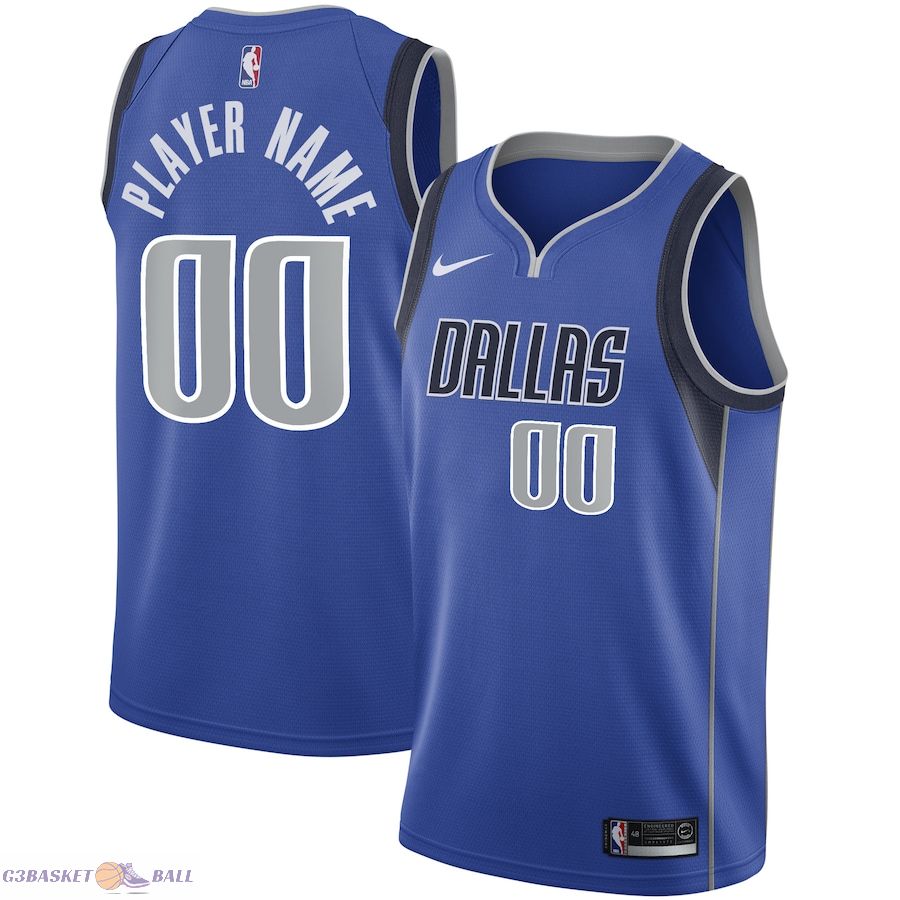 Men's Dallas Mavericks Blue 2020/21 Swingman Custom Jersey - Icon Edition